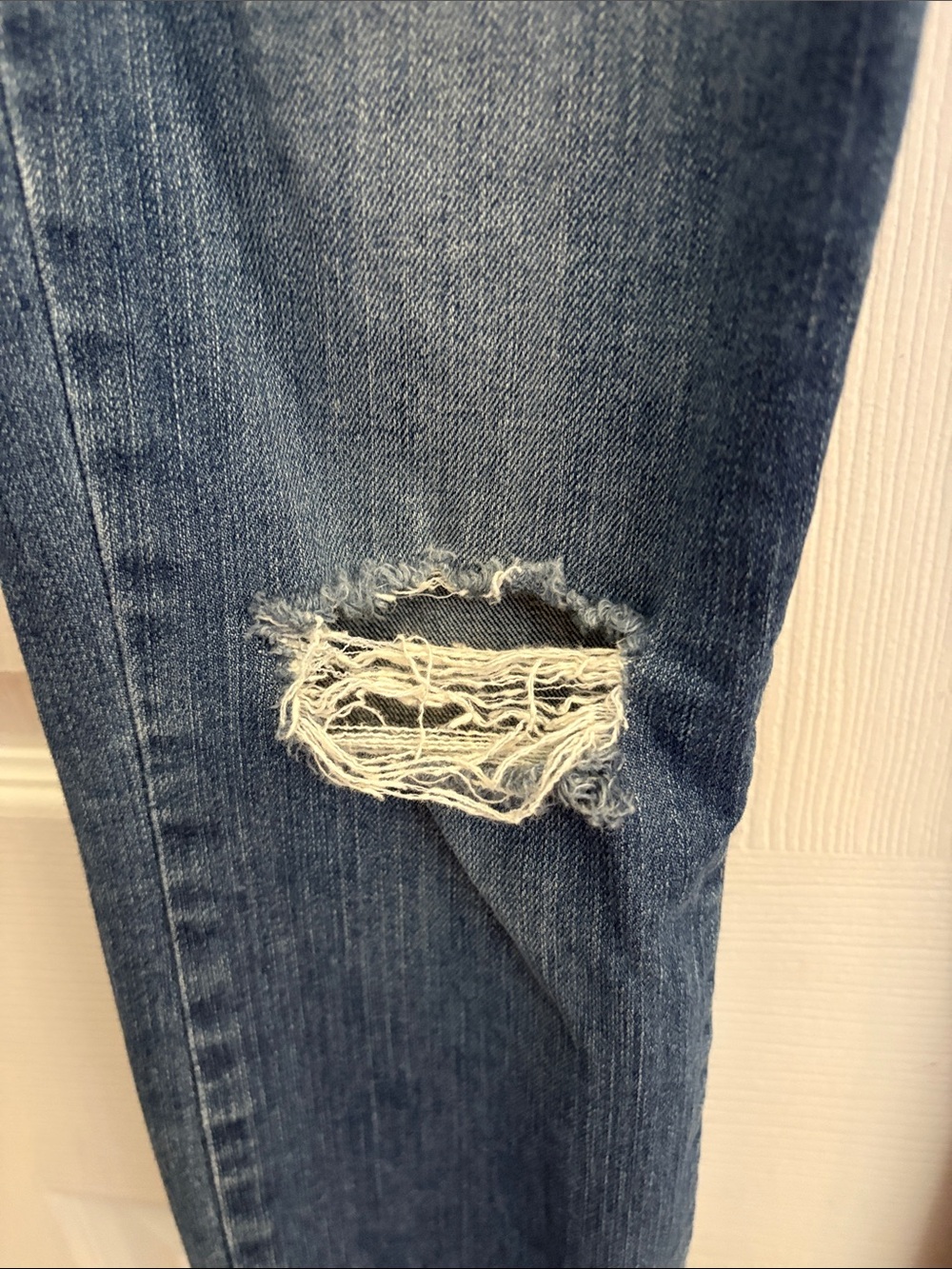 PAIGE verdugo ankle Blue Skinny Jeans with Knee Distressing size 26- cute! - Picture 4 of 7